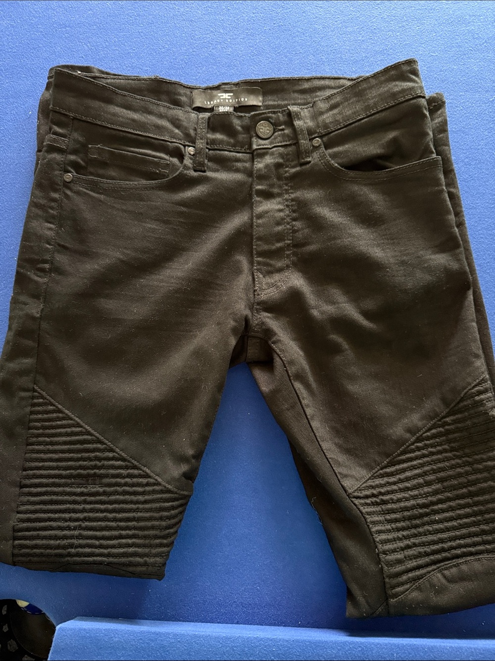 Jordan Craig Black Men’s Moto Jeans